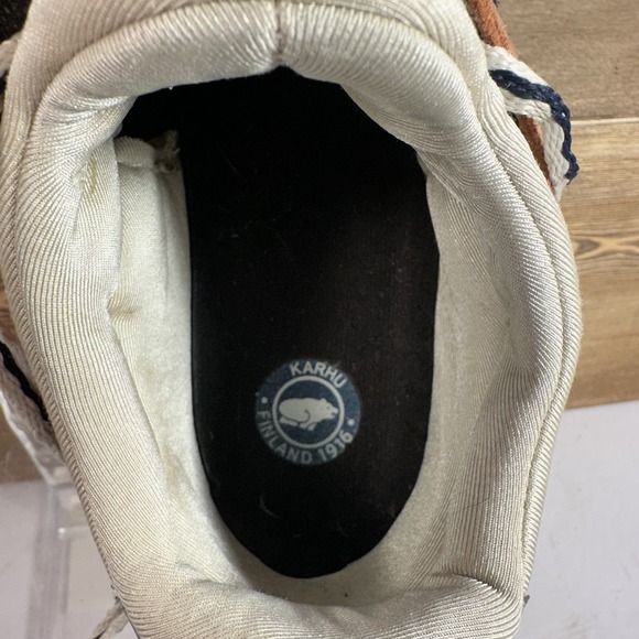 Karhu Aria Night Sky Burnt Ochre Sneakers Mens SZ 5 Suede Leather Retro F803047 - Picture 7 of 12